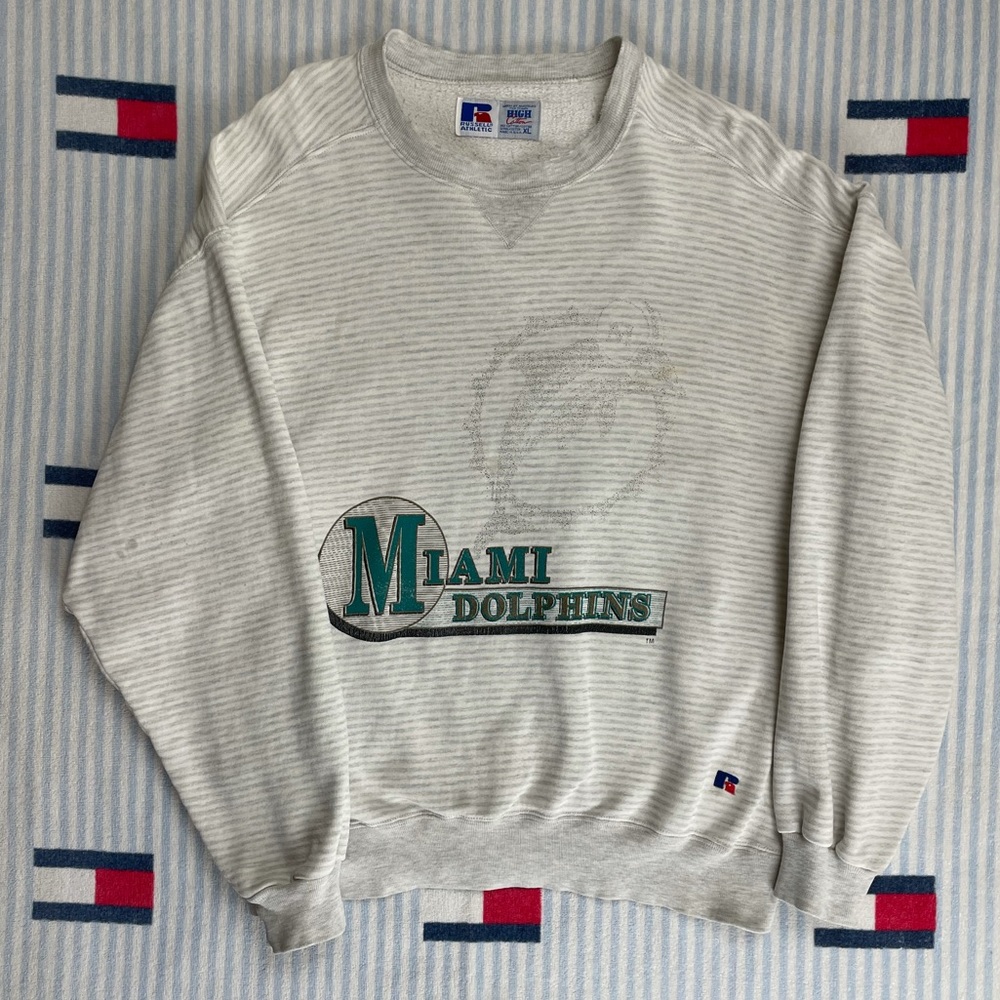 Vintage Russell Athletic Miami Dolphins NFL football crewneck sweatshirt